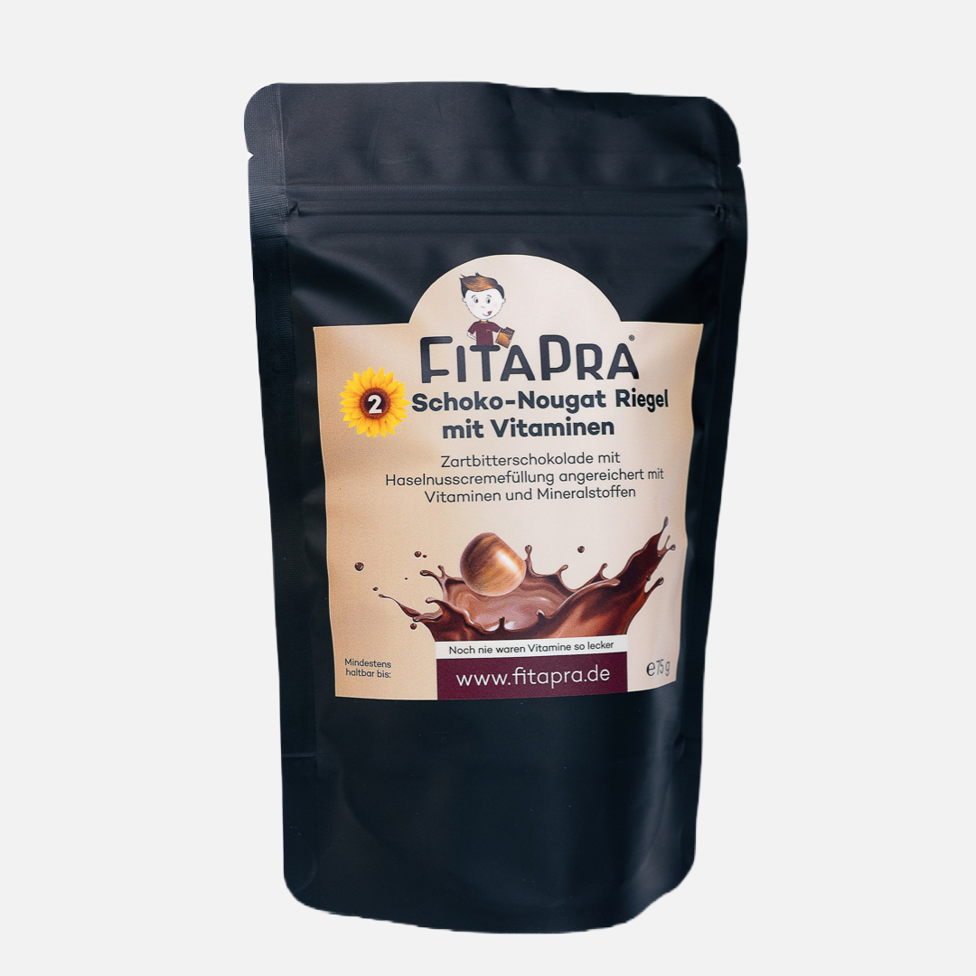 Chocolate praline bar with 10 vitamins-0