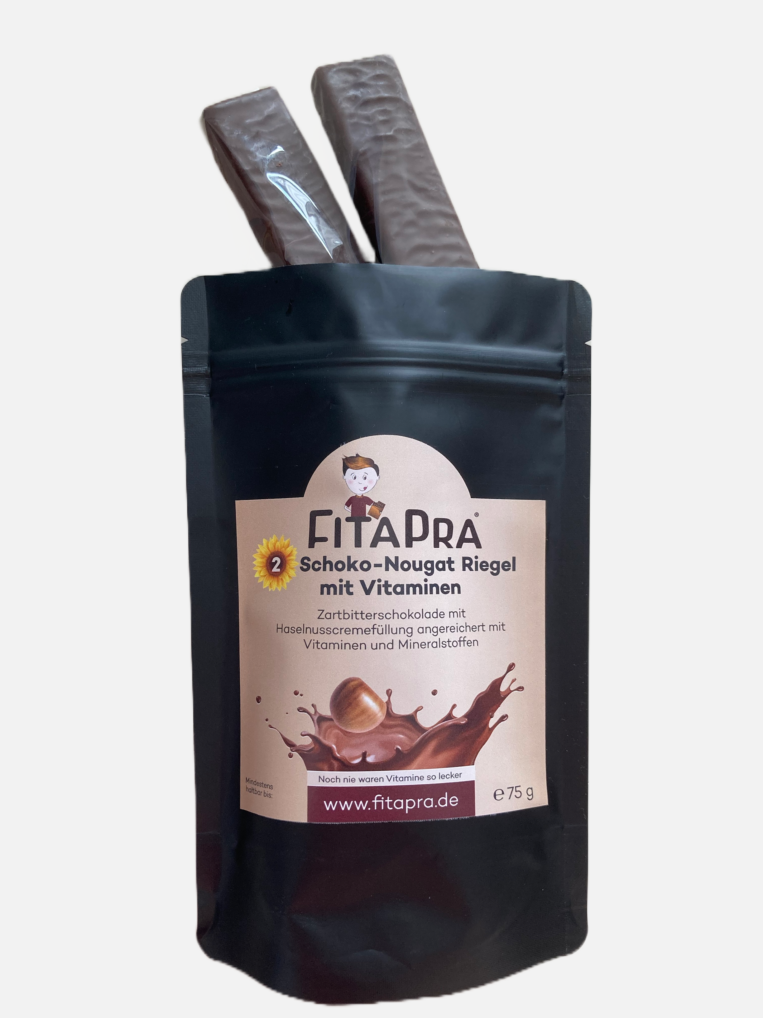 Chocolate praline bar with 10 vitamins-3